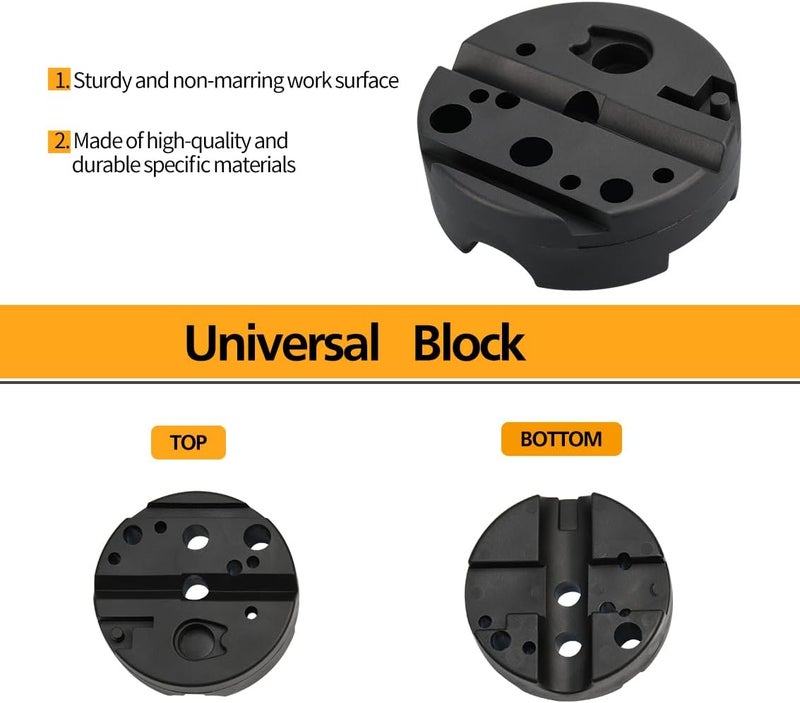 LFSEMINI Pin Punch Set, 14pcs Removing Repair Tools, including Universal Block, Pin Punches and Hammer - Image 4